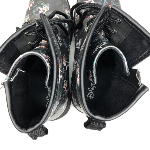 Disney D-Signed Descendants Sz 4 High Top Crown Pleaser 6 Eye Boots Girls - Picture 6 of 12